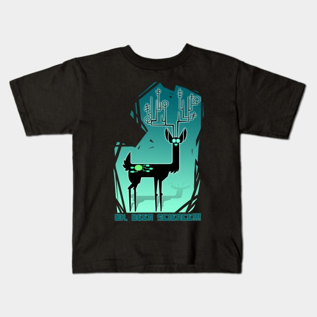 oh deer science Kids T-Shirt by gh30rgh3